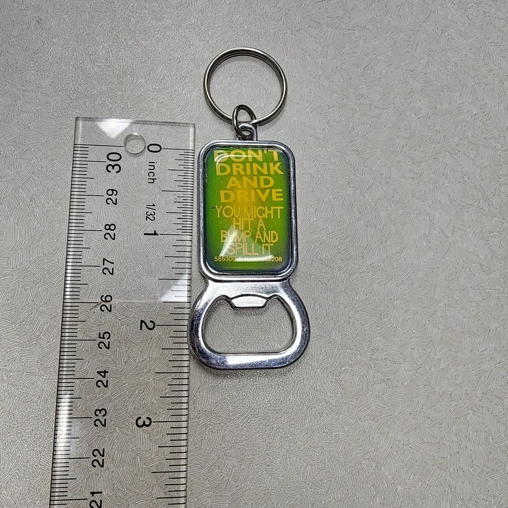 Vintage Keychain Lot Of 2 Novelty Spencer's Keychains 90's 21 Legal Bottle Opene